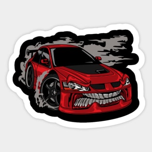 RED MONSTER DRIFT CAR Sticker